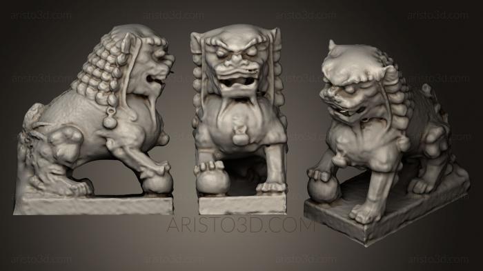 Figurines lions tigers sphinxes (STKL_0275) 3D model for CNC machine